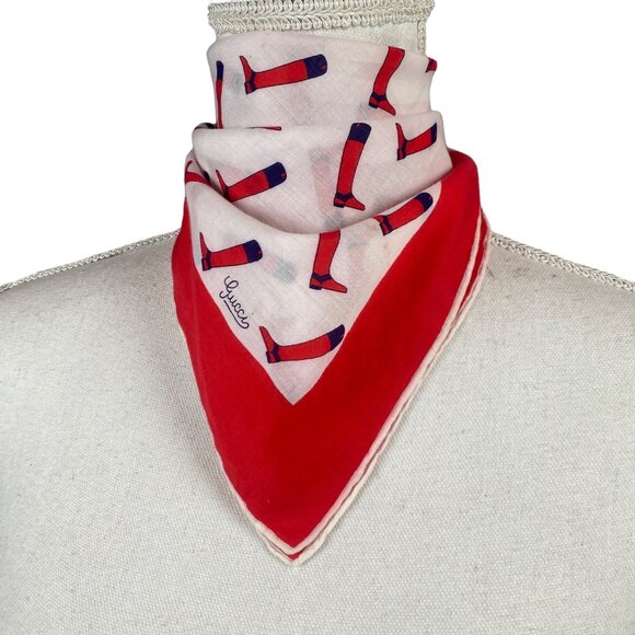 Gucci Vintage Equestrian Boot Scarf/Handkerchief - Picture 7 of 9